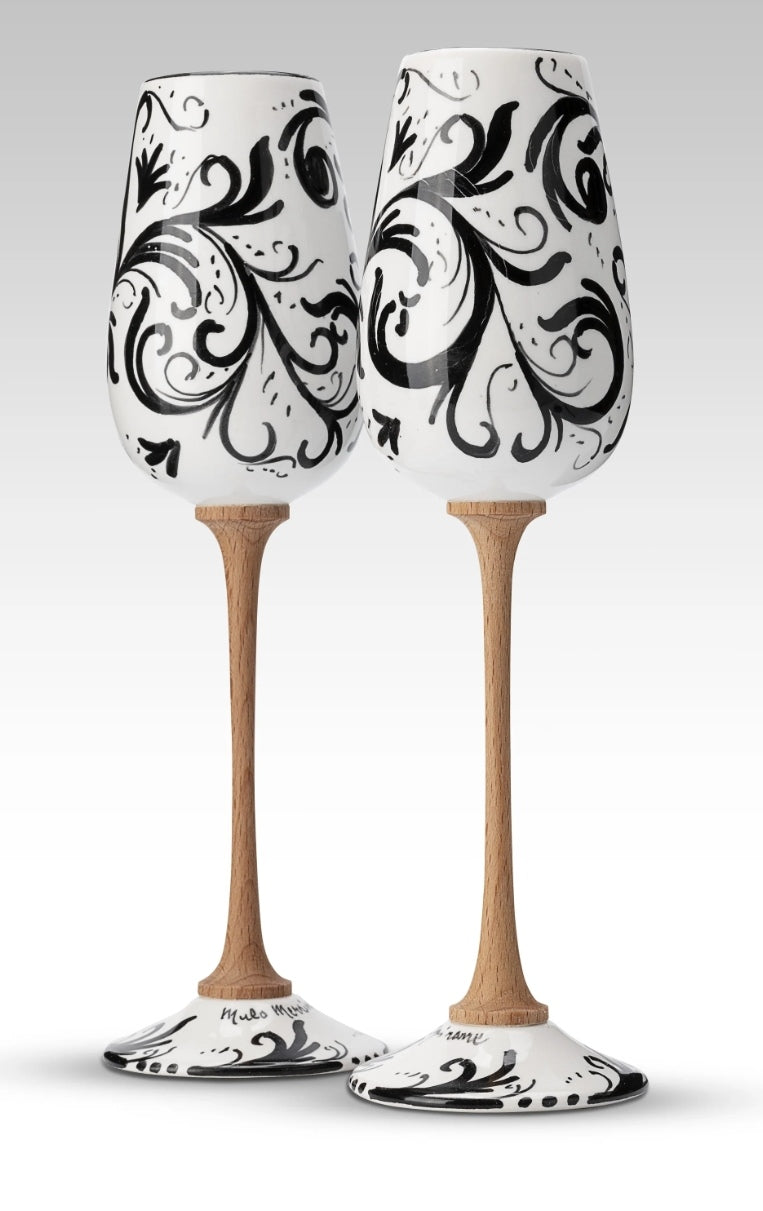 Coppia Flute Volute Nere