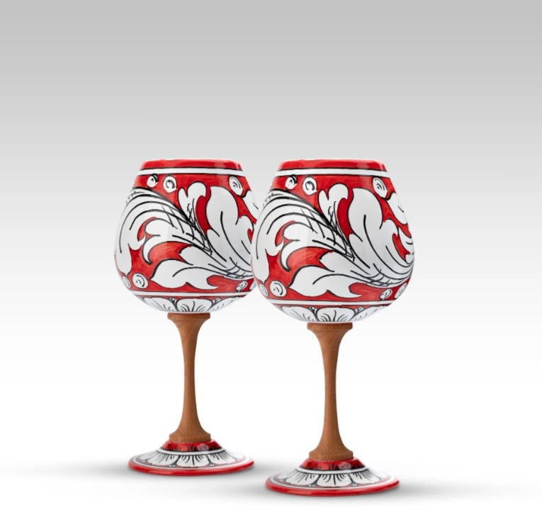 Coppia Calici di Ceramica