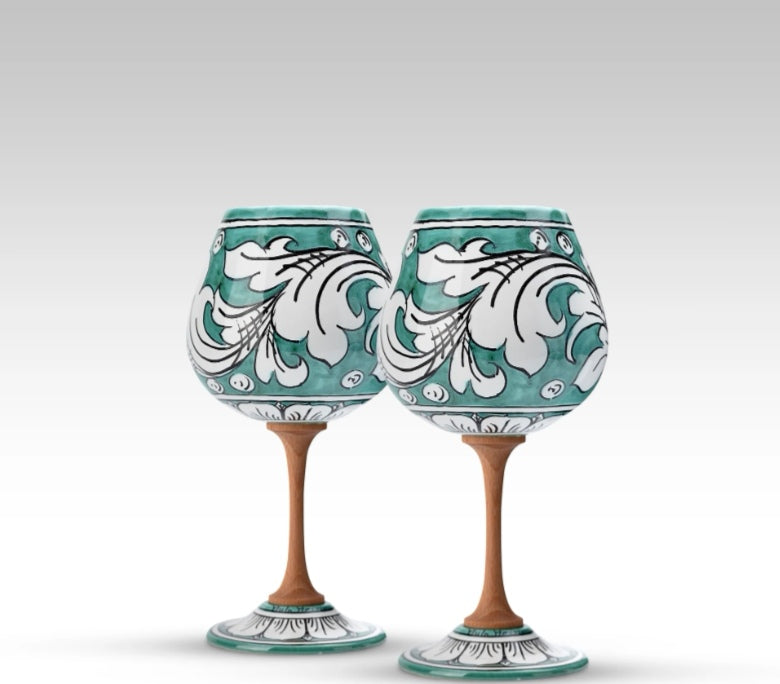 Coppia Calici di Ceramica