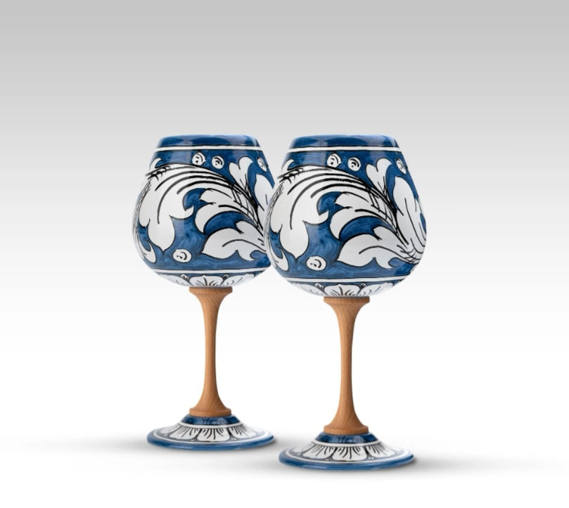 Coppia Calici di Ceramica